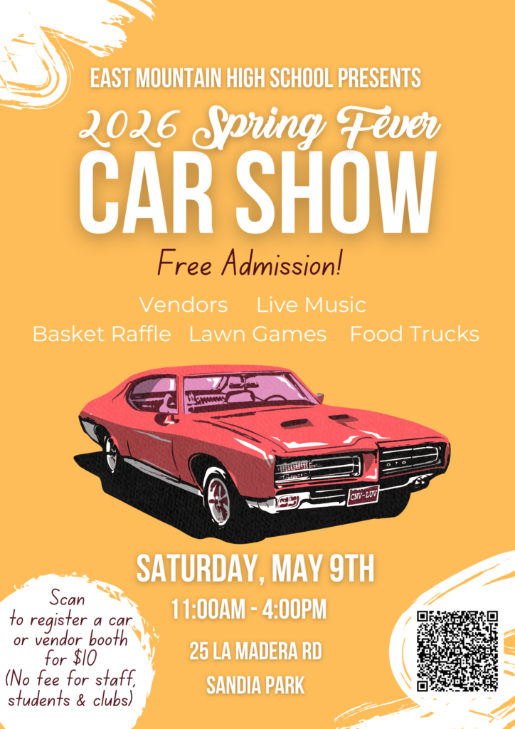 Red And White Illustrative Car Show EMHS